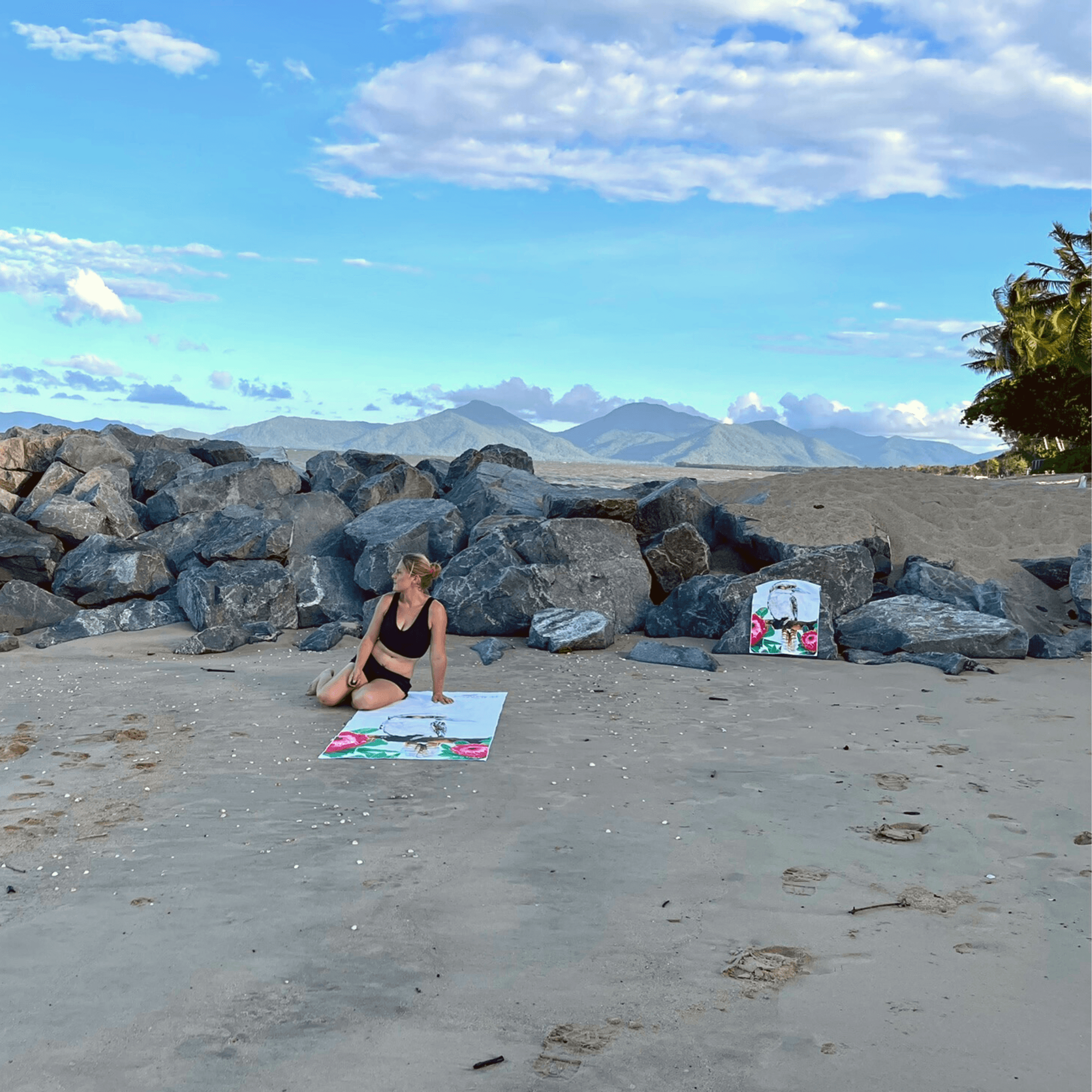 Combo Beach and Sports Towel - King of the Bush from Daisy Emily Art